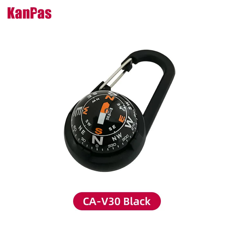 KANPAS Carabiner Compass Ball,Innovative Dual Dial Outdoor Compass,Waterproof Lightweight Backpacking Luminous Compass CA-V30(L)