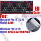Silicone Keyboard Cover for All MacBook Air/Pro 13 14'15'16 inch,M1,M2,M3 M4 M5 Chip Model A2918,A2992,A3113,A2337,A2941 US & EU