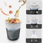 Drawstring Trash Bags Kitchen Waste Disposable Garbage Can Liners Strong Home Office Assorted Sizes Clear
