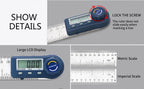 Shahe 200mm Electronic Protractor Stainless Steel Digital Angle Ruler Inclinometer Angle Finder Digital Angle Gauge