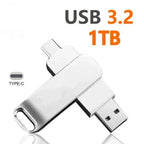 16TB Flash Drive Usb 3.2 Super High Speed Metal Transfer U Disk Pen Drive Waterproof Type C Disk SSD USB Drive Disk