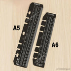 A5 A6 Transparent Black Frosted Bookmark Ruler For 6 Hole Loose Leaf Binder Notebook Planner Agenda Index Ruler Flexible Measure