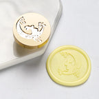 Star Sky Lotus Rose Pattern Wax Seal Stamp Retro Sealing Wax Stamp Replace Head Flowers Leaf Decorate Gift