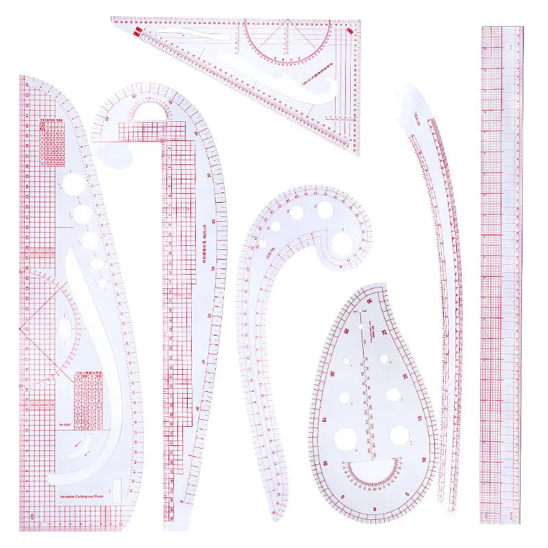 KRABALL Sewing Ruler Set Measure Patchwork Tailor French Curve Ruler for Fabric Drawing Template DIY Sewing Accessories Tool