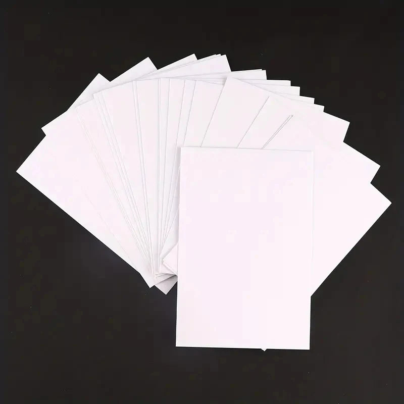 50/100/200pcs 14.8×9.8cm/5.8×3.8 in White Paper Card Paper, DIY Gift Packing Cardboard Paper Blank Postcard Hand-Drawn Doodles