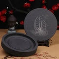 Natural Original Stone Inkstone Table with Cover End Ink Pond Plate Strip Grinding Student Beginners