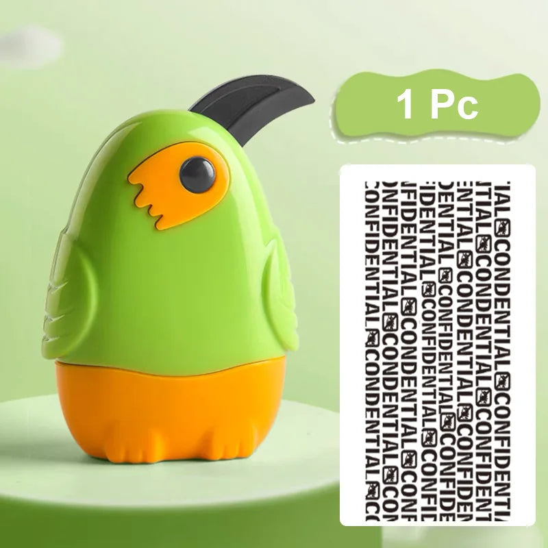 Identity Theft Protection Confidential Roller Seal, Mark Address Anti-Theft, Privacy and Security Seal, Three Colors Woodpecker