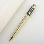 Luxury Metal Rollerball Pen 0.7mm Blue Ink Steel Gold Business Signature Pens for School Office Writing Supplies Stationery