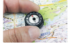 KanPas Mini Buttoncompass with Turnable Bezel/Watchband Compass /Powerful Luminous Compass/Silicone Base A-18-LH
