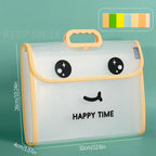1 Piece A4 13-Pocket Accordion File Folder - Portable Student/Office Document Organizer