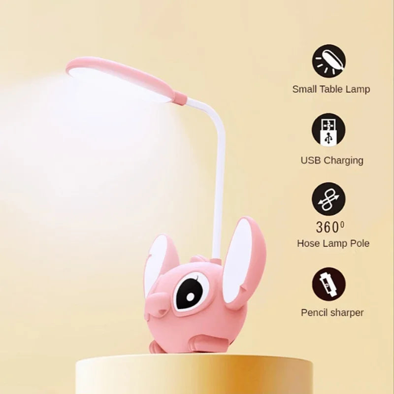 !!Night Light, Anime Cartoon Desk Lamp, Foldable Pencil Sharpener, Eye Protection Desk Lamp, USB Charging, Kids Christmas Gift