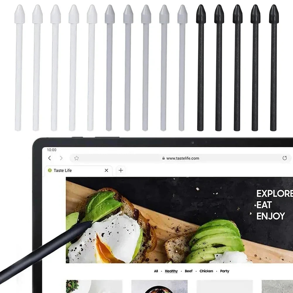 Replacement Pencil Tips for Samsung Galaxy Tab S6 S7 S21 S22 S23 S24 Note 10 20 S Pen SPen Nibs with Removal Tweezer Refill Set