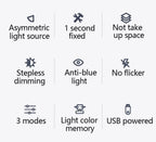 Eye-Care Desk Lamp 50cm LED Computer PC Monitor Screen Light Bar Stepless Dimming Reading USB Powered Hanging Table Lamp