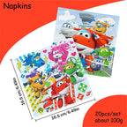 Super Wings Party Supplies Balloons Cup Plates Napkins Tableware For Kids Baby Shower Birthday Party Decoration