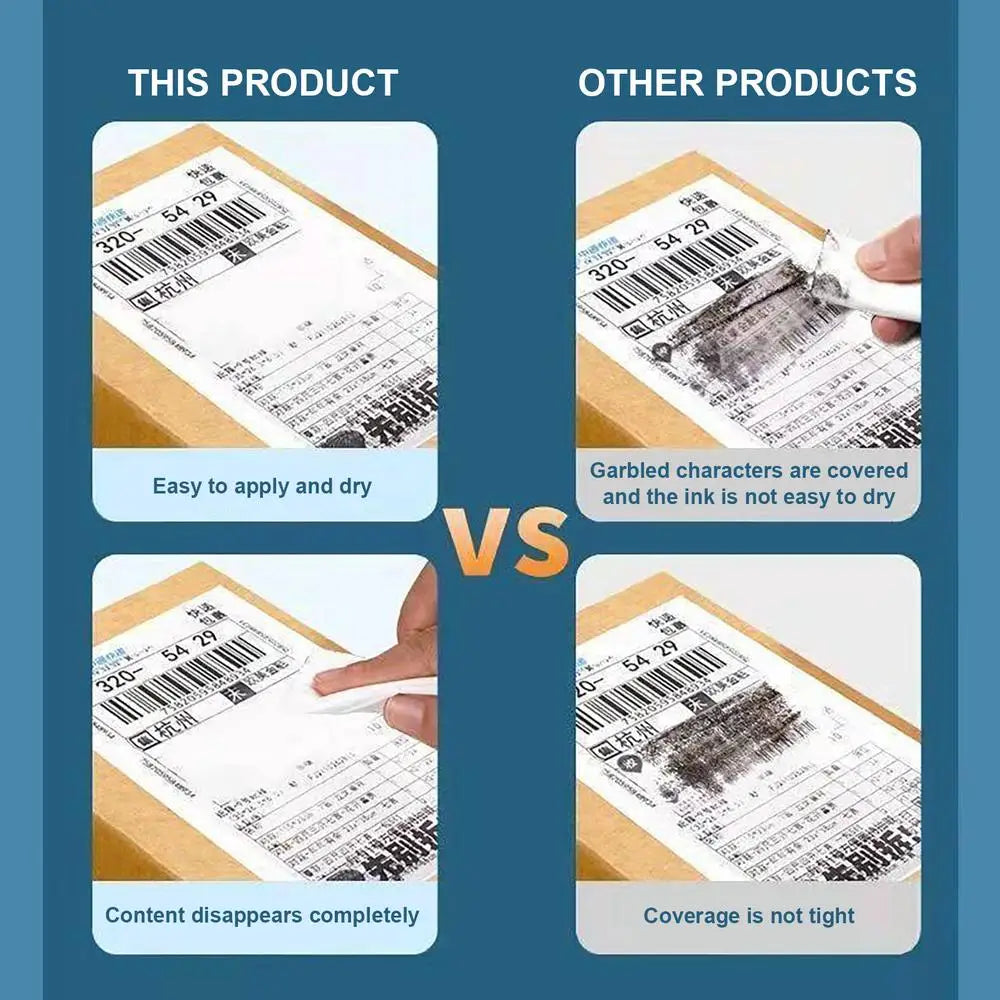 Privacy Protection Roller Privacy Protection Portable Thermal Paper Data Fluid Roller Stamper Correction Fluid Security Stamp