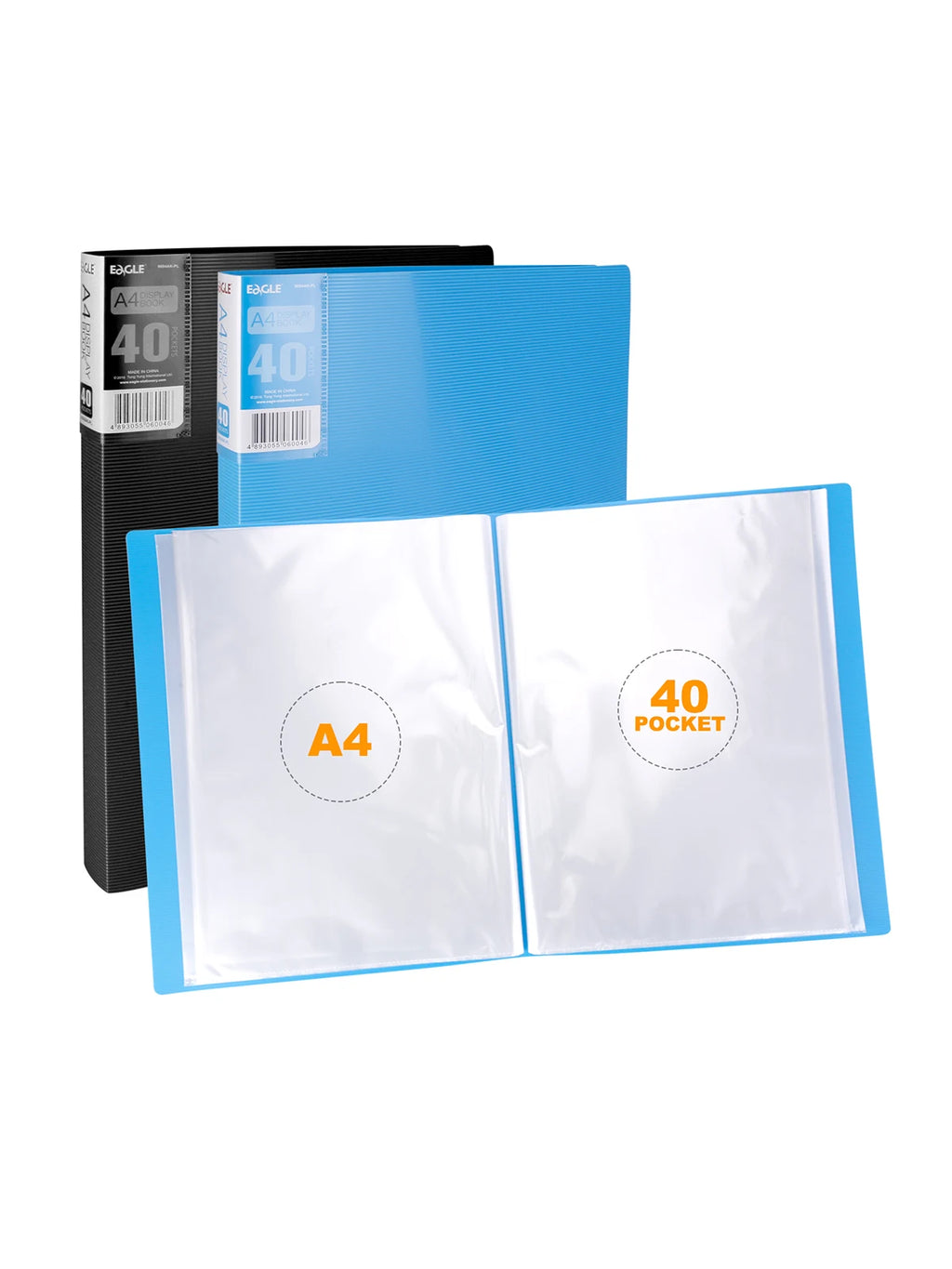 A4 Display Book 40-Pocket Art Portfolio Folder Displays 80-Page Artwork Photo Document Certificates