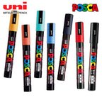1pcs Japan UNI POSCA Markers PC-1M/3M/5M Acrylic Graffiti Pen Waterproof DIY Stackable Color Art Painting School Supplies