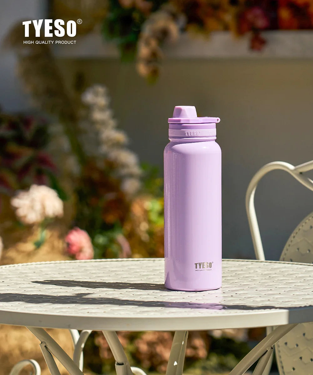 TYESO Thermos Bottle Car Insulated Flask Water Tumbler for Outdoor Sports Travel Vacuum Flasks Stainless Steel Thermal Cup