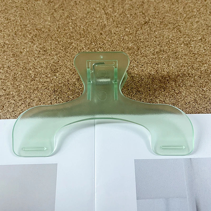 1Pcs Simple Fixed Book Clips Frosted Transparent Page Holder For Reading Tool Memo Clip Desk Accessories Practical Note Holder