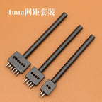 3PCS Leather Punching Die Set Manual Hole Punch Tool Multi Round Punch for Leather Crafting DIY Leather Working Handmade Tools