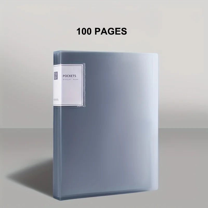 Folder 20/30/40/60/80/100 Inner Pages, Data Book A4 Transparent Insert Folder Album Storage Folder, Large Capacity Office Folder
