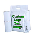 50PCS Portable White Express Courier Tote Bag DIY Logo Plastic Self-Sealing Adhesive Poly Envelope T-shirt Gift Mailing Pouches