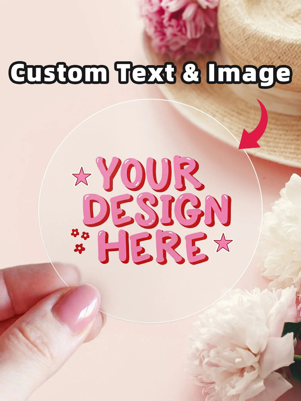 1/36/120-Piece Custom PVC Waterproof Labels – Clear & Waterproof Versions, Personalized for Parties, Packaging