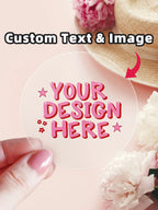 1/36/120-Piece Custom PVC Waterproof Labels – Clear & Waterproof Versions, Personalized for Parties, Packaging