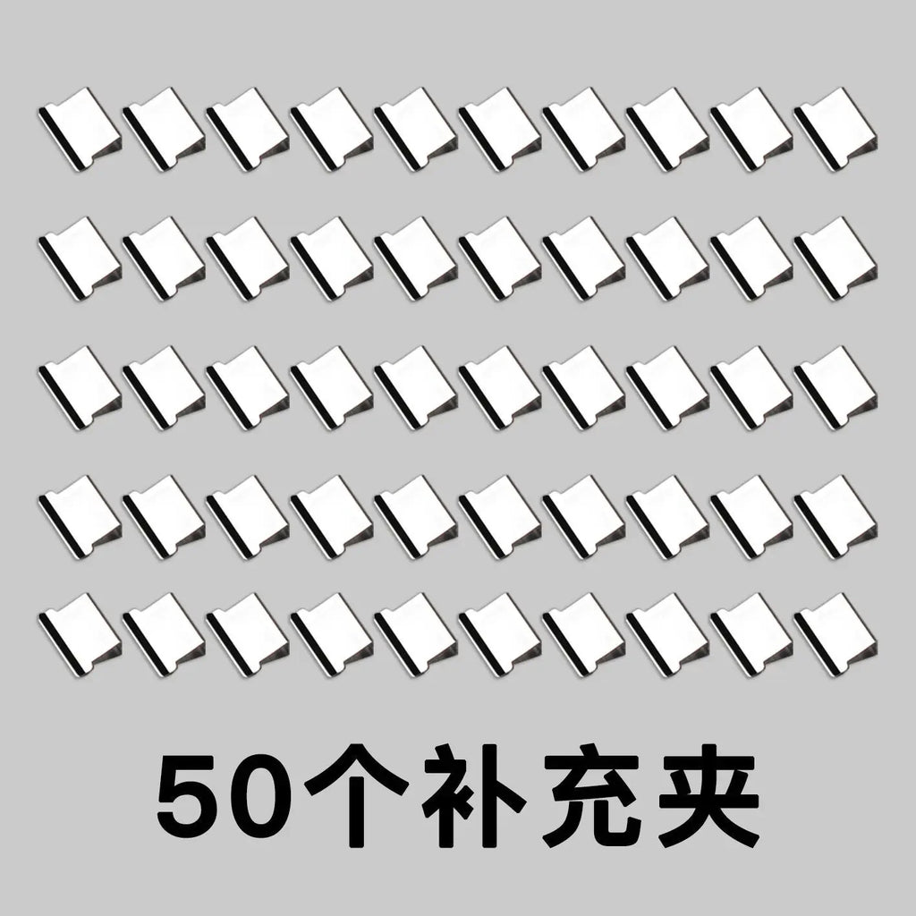 Reusable Metal Push Clip Staple Remover Paper Fixing Organizing Stapler Push Clamp Paper Binding File Office Stationary