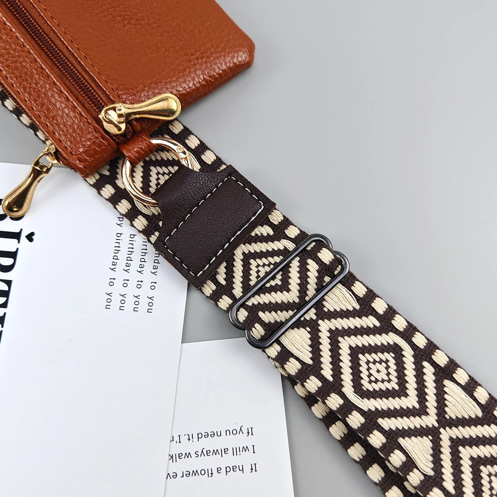 Adjustable 2-in-1 Crossbody Mobile Phone Lanyard Strap Anti-lost Cell Phone Case Rope With Universal Clip Zippered Coin Purse