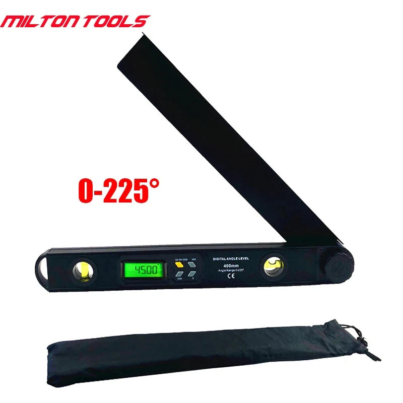 0~225° 400mm Digital Protractor Spirit Level Angle Finder Gauge Meter Digital Angle Finder Electronic Protractor 400mm