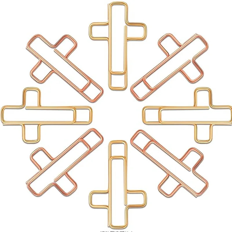 20/50PCS Gold Cross Bible Paper Clips - Versatile Bible Study Supplies, Also Great As Journaling Paper Clips and Bookmarks