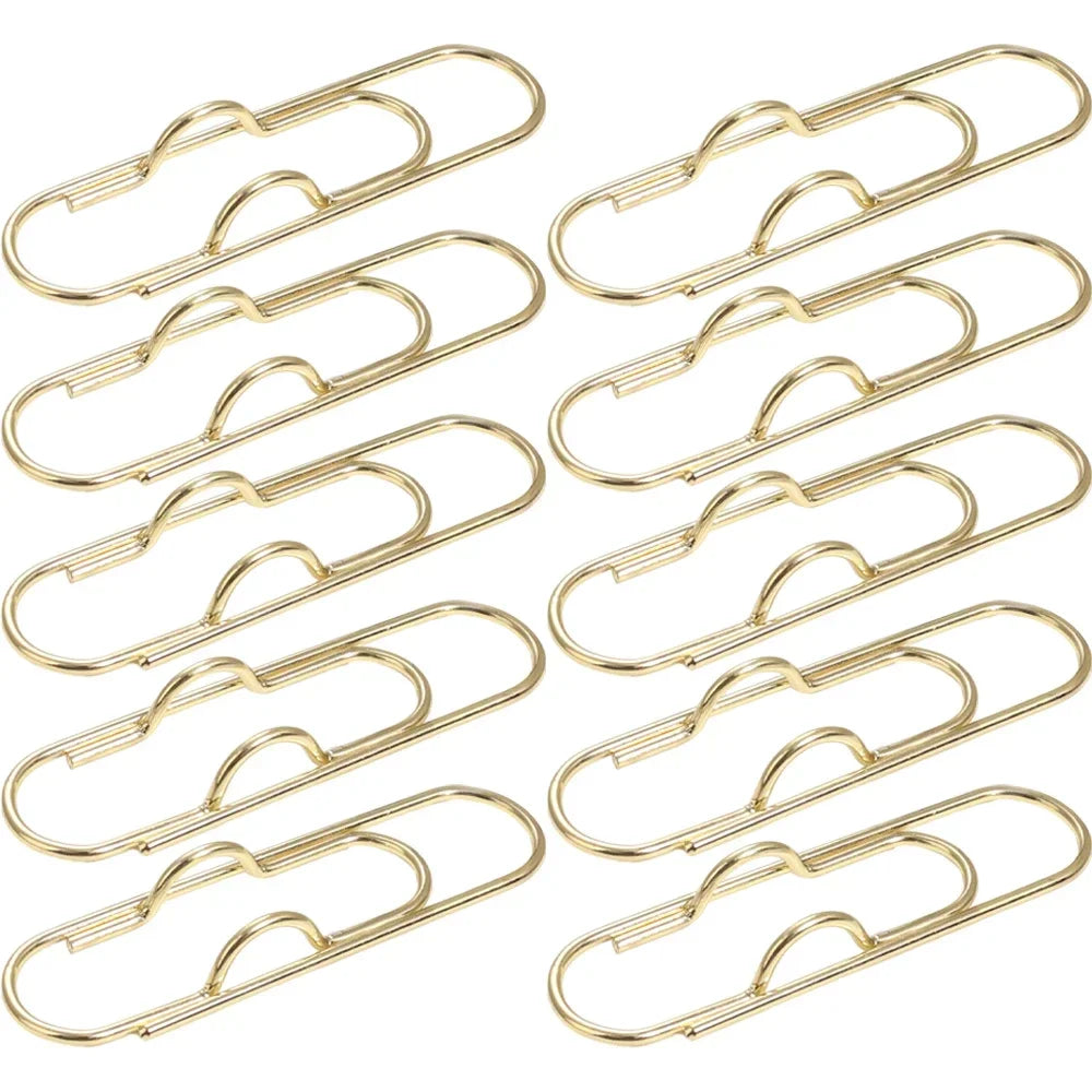 10-1Pcs Metal Pen Holder Clips Portable Paper Fix Clips Journal Document Notebook Pictures Pin Pocket Student Office School Tool