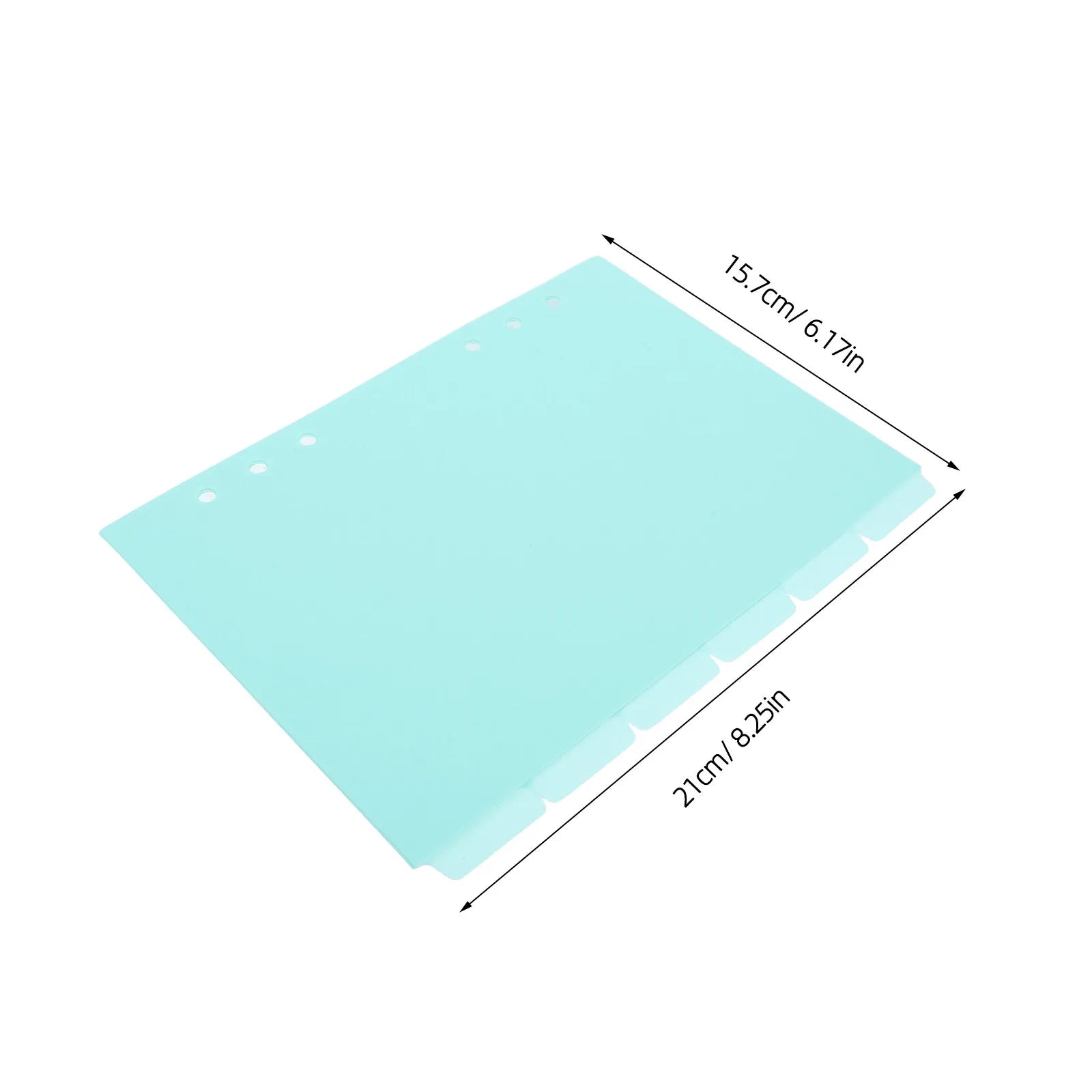 6Pcs Plastic Index Dividers A5 Colored Tab Dividers for Binder Planner Notebook File Separators Reusable Waterproof PP Divider