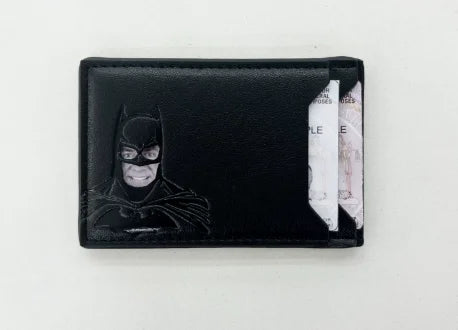 2026 New Leather Bat Wallet Personalized Superhero Mask Card Holder Bat ID Heroic Wallet Gift