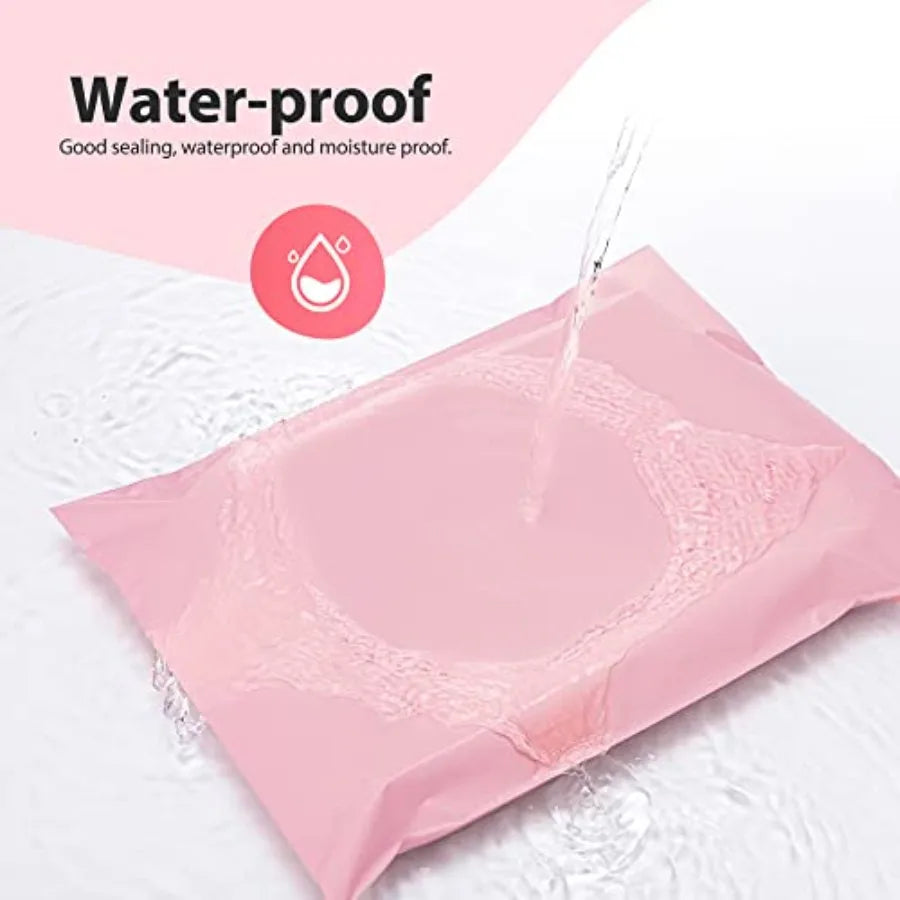 Poly Mailers 12x15.5" 50 Pcs, Durble Shipping Bags For Clothes, Pink Waterproof Self Seal Mailing Envelopes, Strong Adhesive Pa