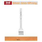 WUTA 1pc 3/4/5/6mm Leather Chisel Tool Diamond Pricking Iron Basic Hole Punch Stitching Leather Craft Tools