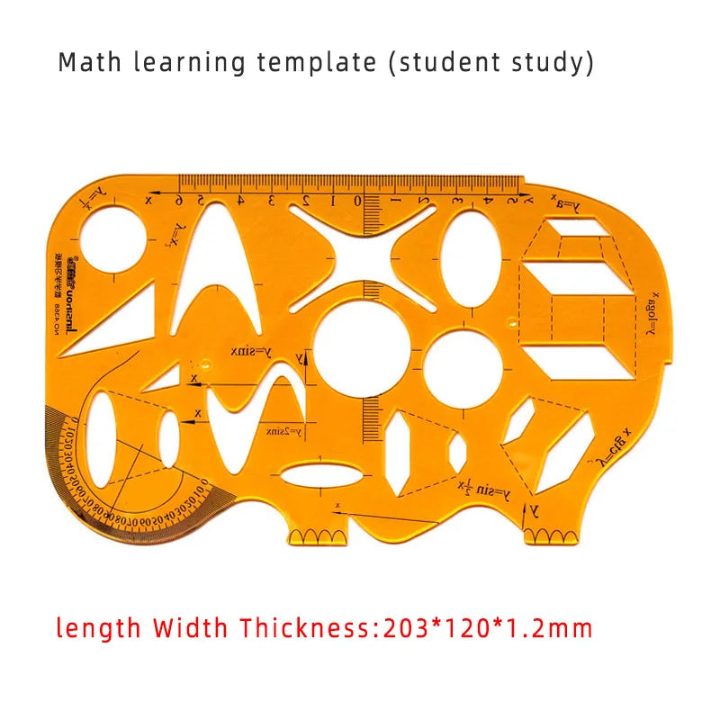 Template Measuring Ruler Circular Oval Ruler Durable K Resin Drawing Design Furniture Architect Template Drafting Ruler