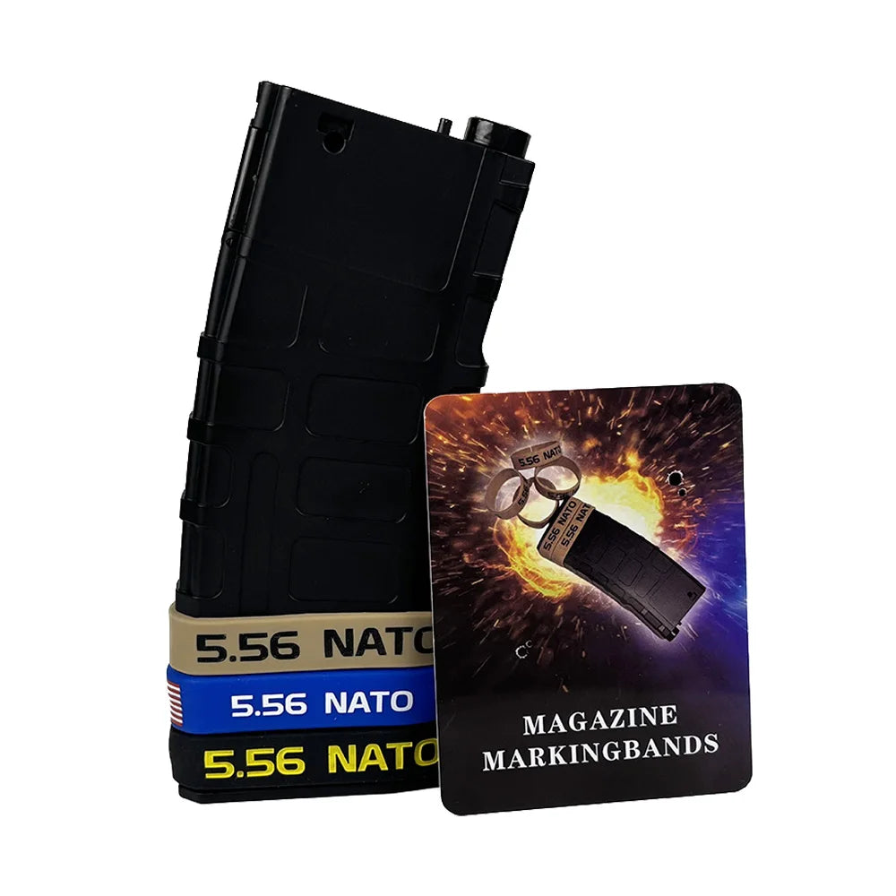 6 Pack Magazine Marking Band for 5.56 Nato Magazine Marking Rubber Band Anti-slip Convenient Identification for Gun Safety