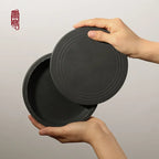 Natural Original Stone Inkstone Table with Cover End Ink Pond Plate Strip Grinding Student Beginners