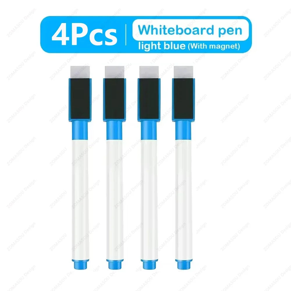 1-48Pcs Magnetic Erasable Whiteboard Pen Color Options Numbering Stationery Office Teaching Supplies for Blackboard Student Note