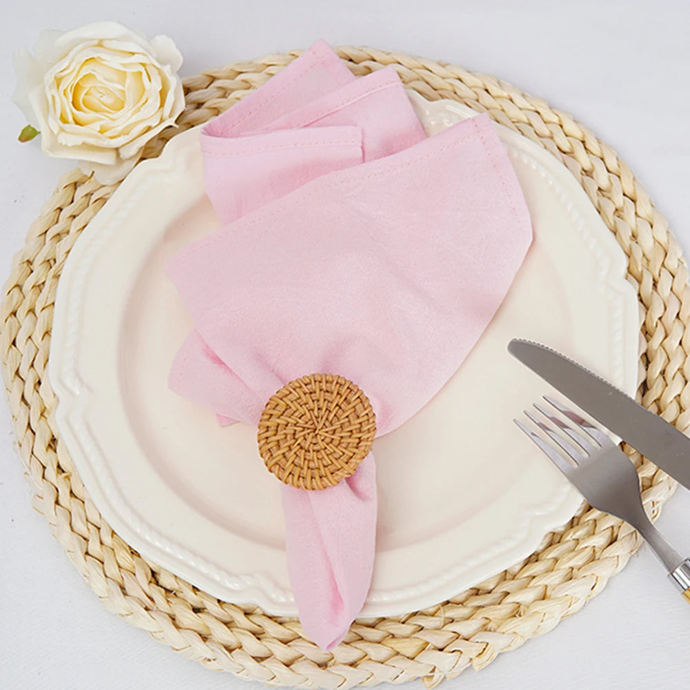 Set of 6 Cotton Dinner Cloth Napkins 30x45cm Soft Washable Perfect for Weddings Parties Christmas Birthdays and Family Gathering