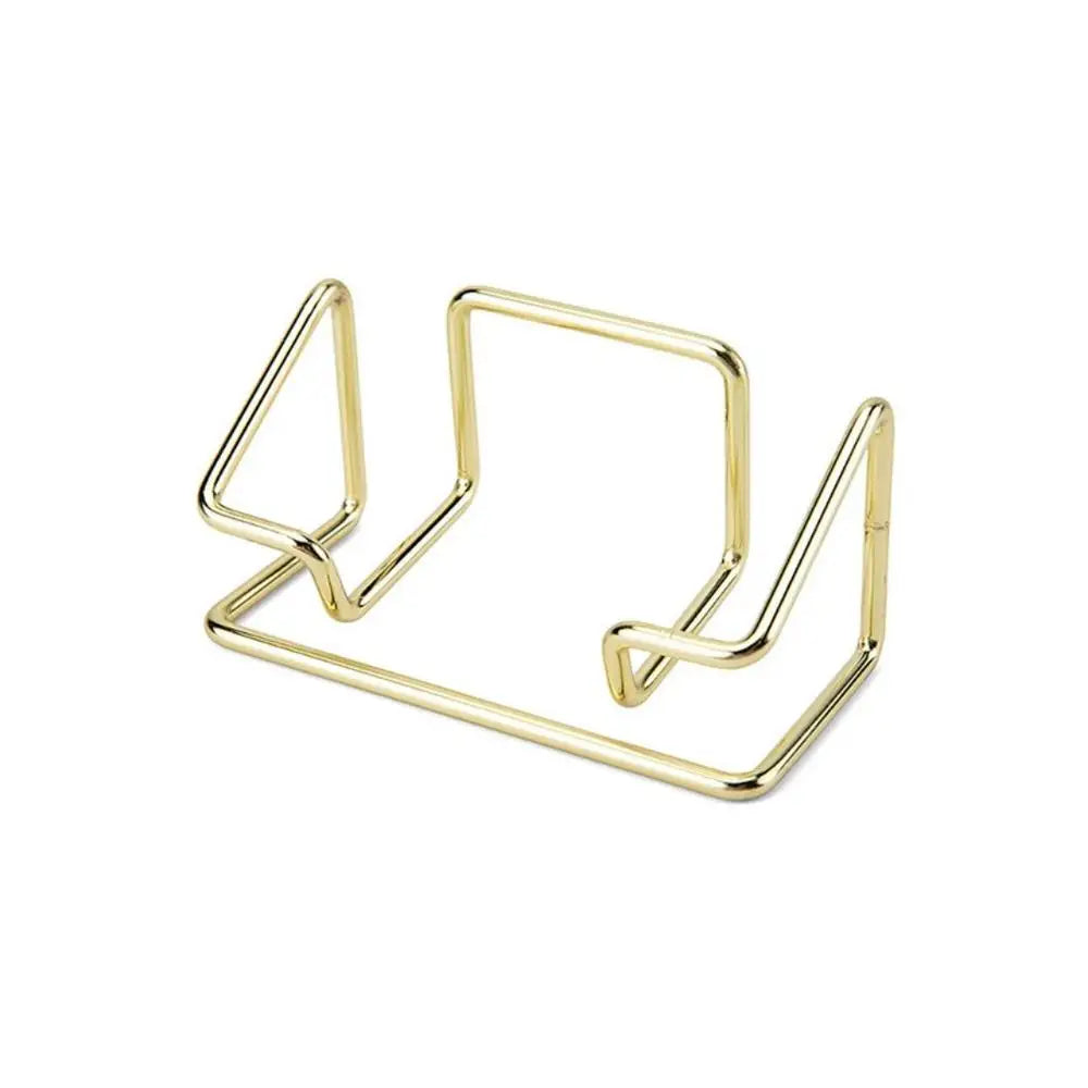 Gold Metal Business Card Holder Desk Bracket Cards Organizer Office Business Cards Display Holders Fashion Desktop Decorative
