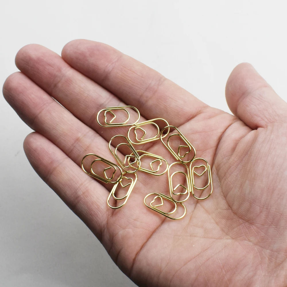 10pcs Mini Metal Paperclip Bookmark Binder Marking Paper Clips School Office Accessories