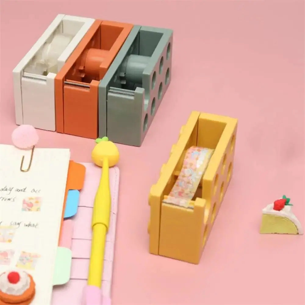 Building Block Adhesive Tape Holder Paper Tape Masking Tape Tape Dispenser Multi-color Plastic Roller Tape Holder