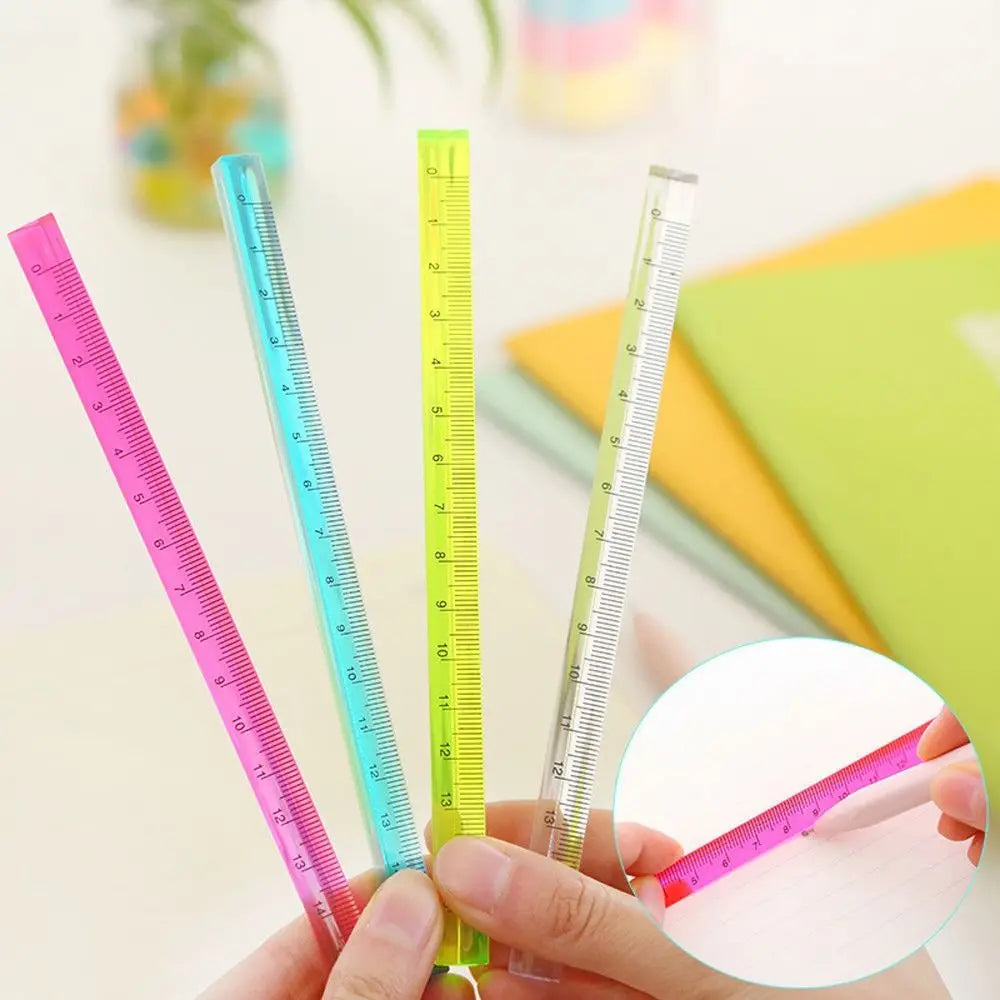 15/20CM Triangle Ruler Acrylic Transparent Scale Ruler Drawing Ruler Measurement Tool Creative School Stationery Students Gift
