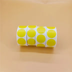 Yellow Color Adhesive Sticker, Round Thermal Barcode Sticker by Roll, Direct Thermal Print Shipping Label