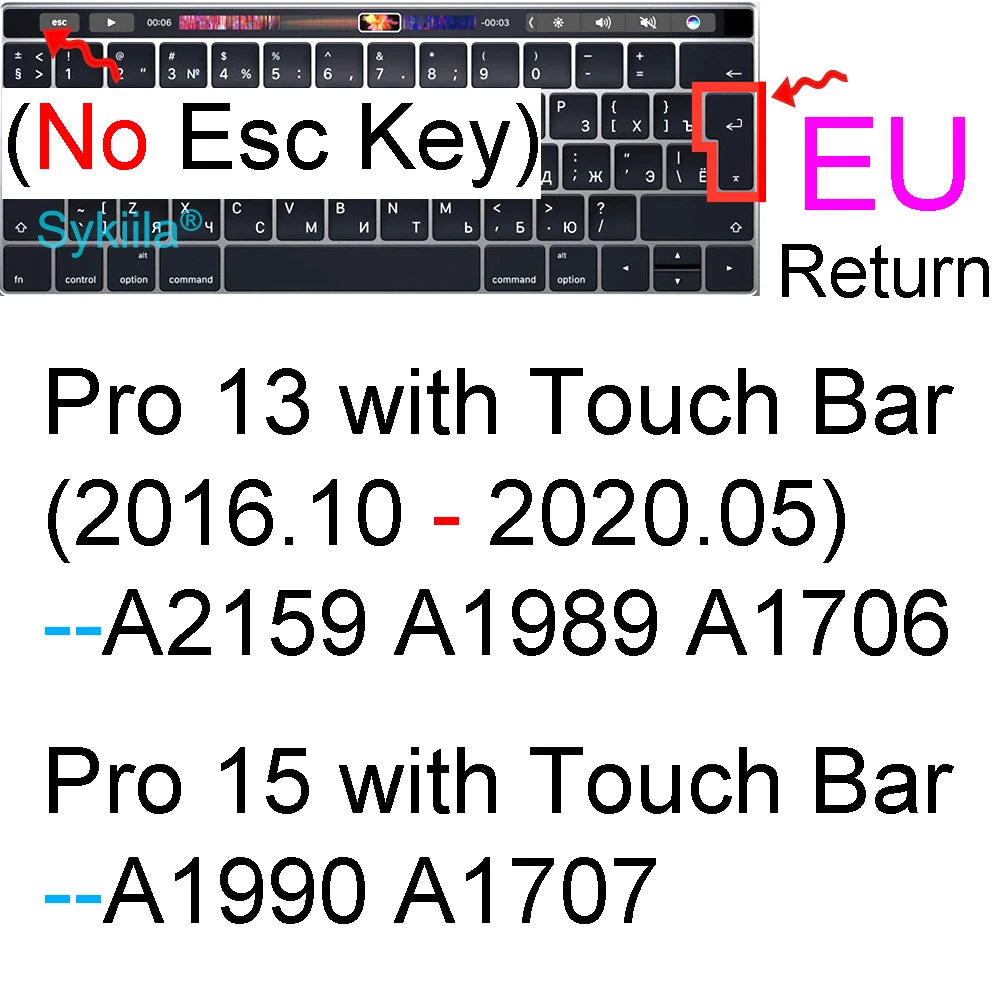 Keyboard Cover for Macbook Air 13 M5 M4 15 M3 11 Pro 13 14 M2 M1 Max Pro 16 15 12 Neo Silicone Protector Case Skin A3426 A3428