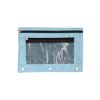 Double Zipper Pen Bag 3 Rings Binders Pencil Case File Bag Pencil Box For Erasers Rulers Markers Storage