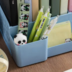 Multi-Layer A4 Document Holder Rack, PP Material Desk Organizer with Storage Box and Bookshelf for Office Supplies, File Rack